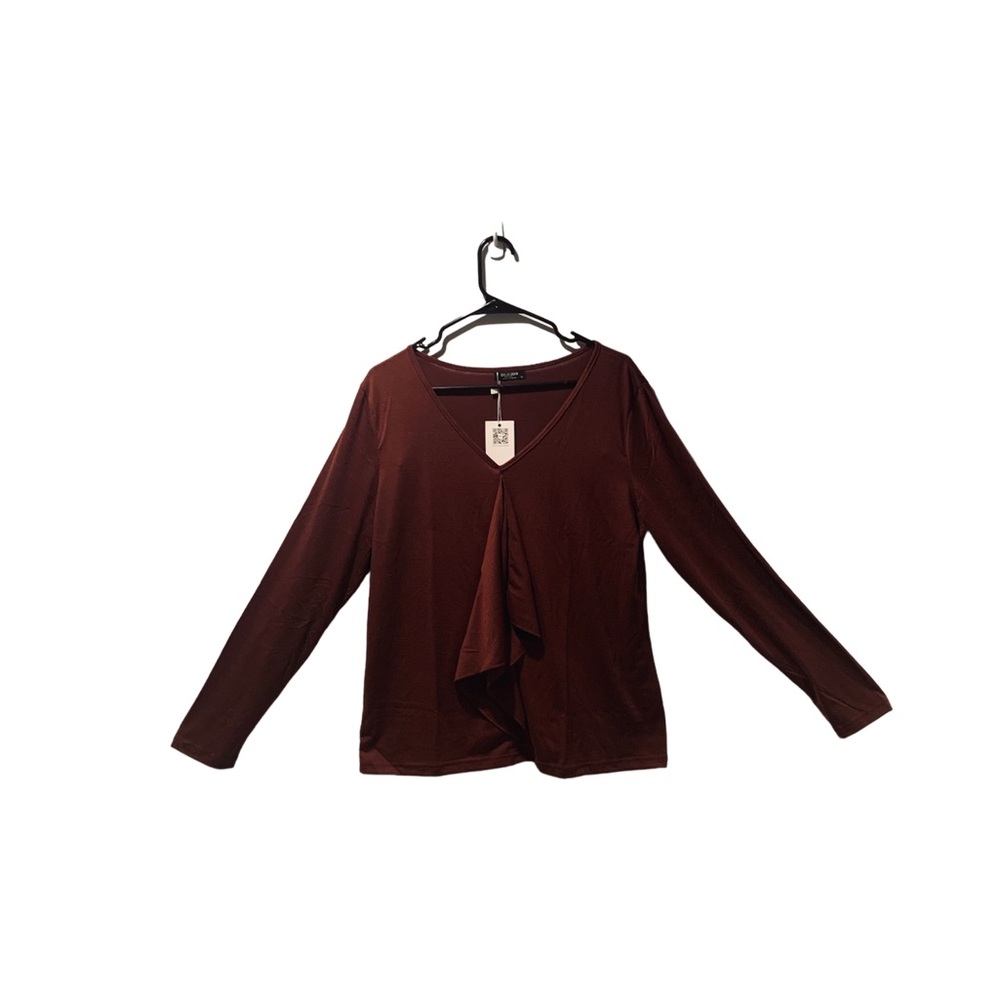 Zeagoo Basic Slim Fit Soft Long Sleeve V-Neck T-Shirt Blouse Top